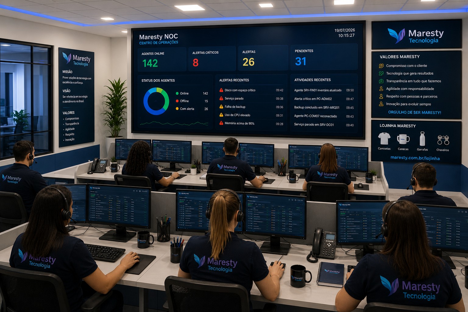 Central de Operações NOC Maresty